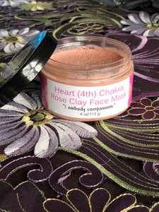 Heart (4th) Chakra Rose Clay Face Mask